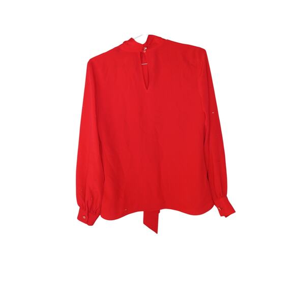 New Ted Baker Red Sparkle Rhinestone Holiday Blouse Size 0 (US XS) $225 - Picture 3 of 16